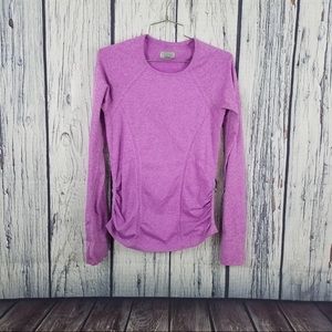 ATHLETA Ruched Seamless Long Sleeve Pullover Small